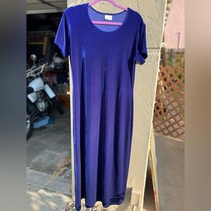 Purple velour /velvet material dress long renaissance